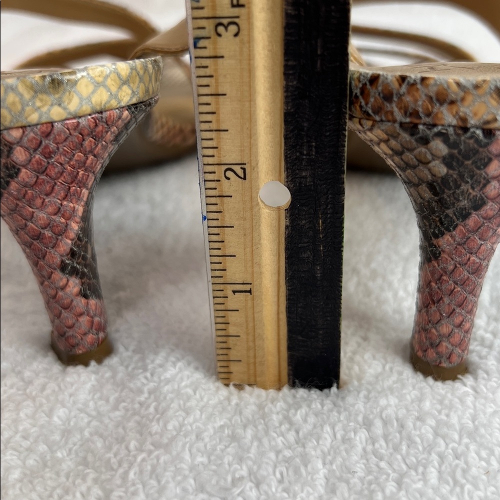 Naturalizer python embossed strap heels - image 3